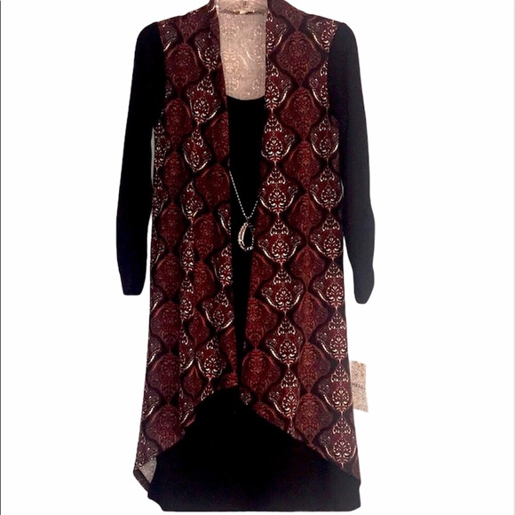 Haani Long sleeves Midi black with paisley prints dress size S - Picture 10 of 10